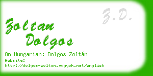 zoltan dolgos business card